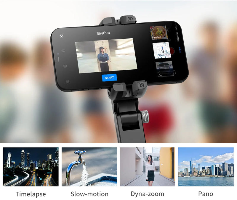 Gimbal Estabilizador Q18 Handheld Telefone Móvel Selfie Vara, Holder Fill Light, Bluetooth para Huawei, Xiaomi, iPhone, Siga o Modo de Tiro