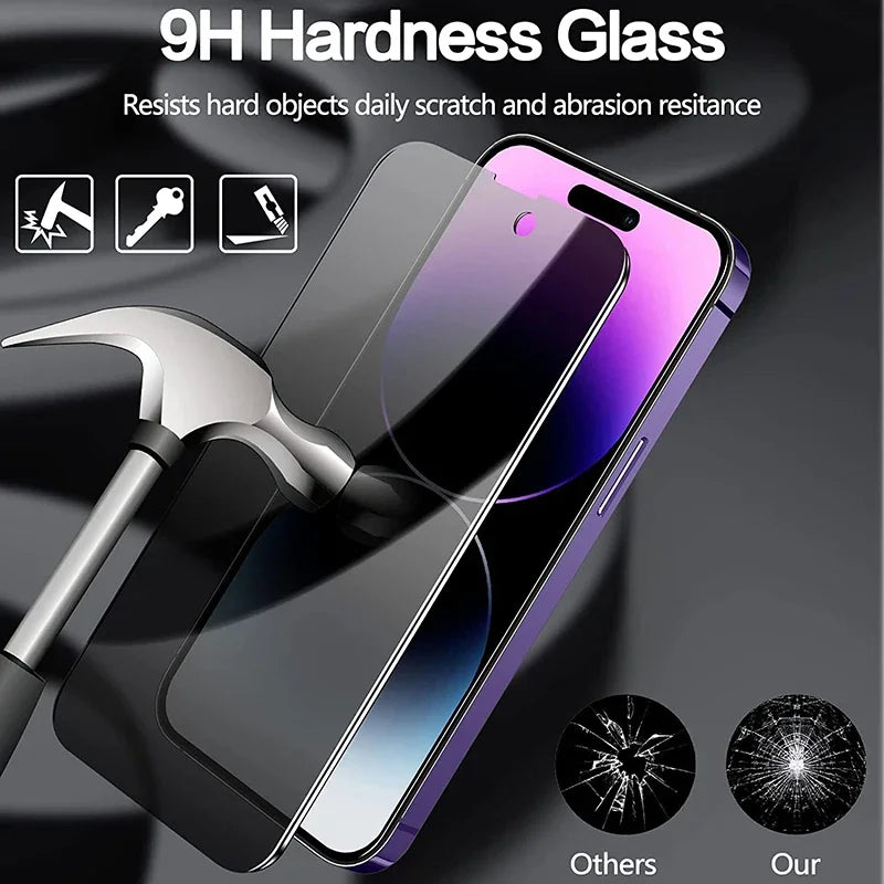 Black Privacy Screen For iPhone 11 12 13 14 15 Pro XR XS Max Protective Glass For iPhone 12 Pro Max Mini 7 8 6 6S Anti-Spy Glass