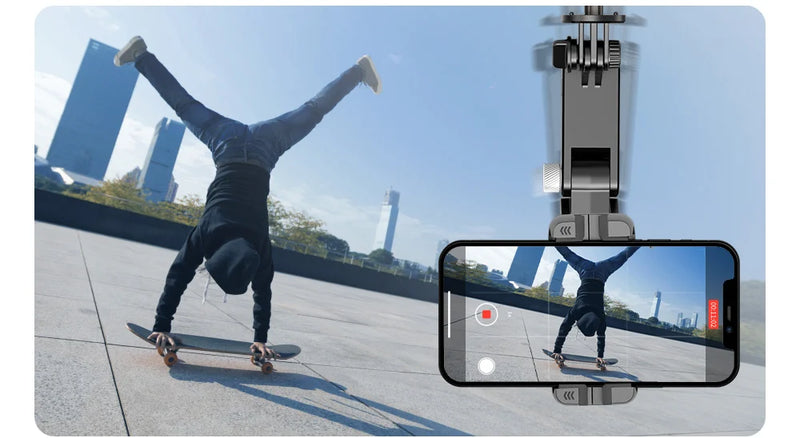 Gimbal Estabilizador Q18 Handheld Telefone Móvel Selfie Vara, Holder Fill Light, Bluetooth para Huawei, Xiaomi, iPhone, Siga o Modo de Tiro