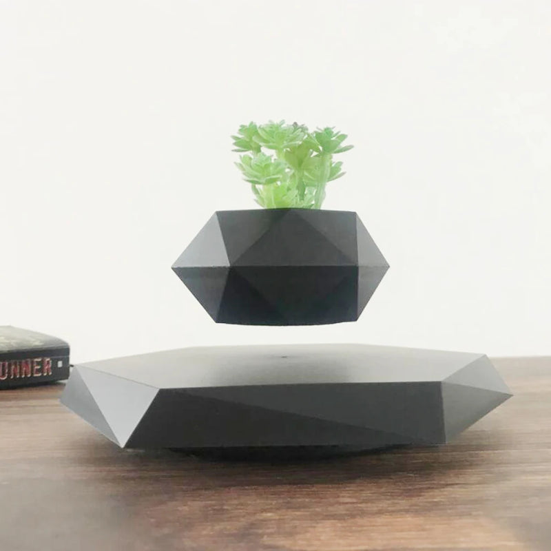 Pote De Bonsai De Ar com Levitação Magnética, Flor De Suspensão,  Vaso Flutuante com Rotação, Decoração De Mesa