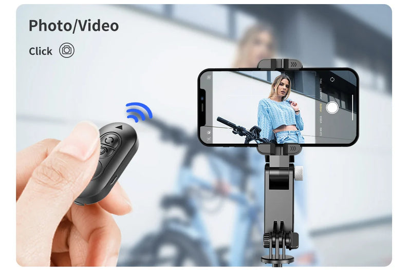 Gimbal Estabilizador Q18 Handheld Telefone Móvel Selfie Vara, Holder Fill Light, Bluetooth para Huawei, Xiaomi, iPhone, Siga o Modo de Tiro