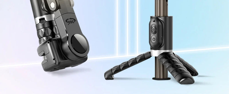 Gimbal Estabilizador Q18 Handheld Telefone Móvel Selfie Vara, Holder Fill Light, Bluetooth para Huawei, Xiaomi, iPhone, Siga o Modo de Tiro