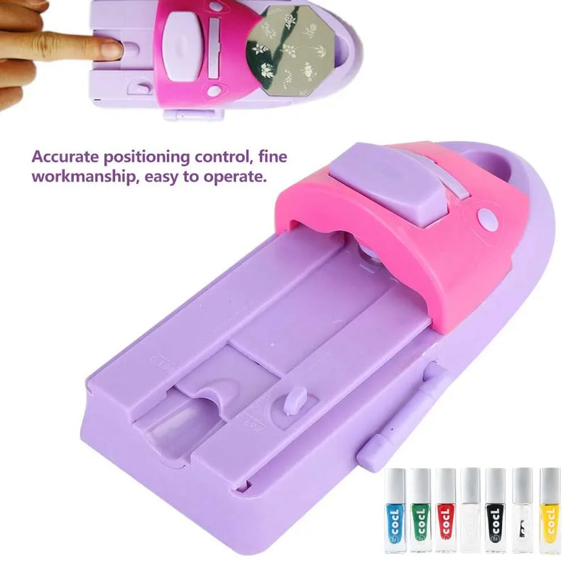 Conjunto elegante digital impressora de arte para unhas impressão stamper para manicure kit completo!