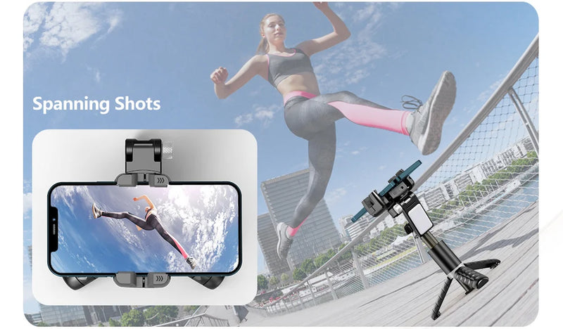 Gimbal Estabilizador Q18 Handheld Telefone Móvel Selfie Vara, Holder Fill Light, Bluetooth para Huawei, Xiaomi, iPhone, Siga o Modo de Tiro