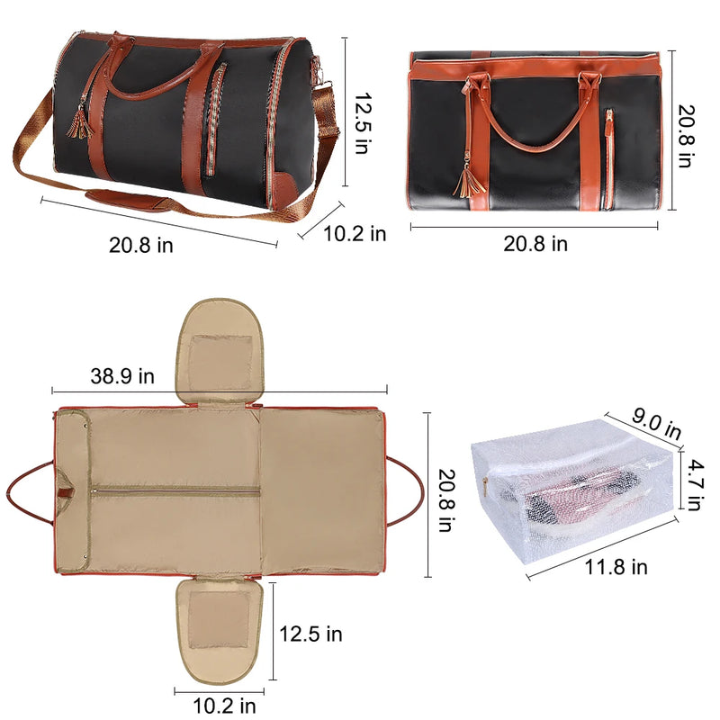 Bolsa de Viagem Polarshe,  dobrável feminina, alta capacidade, tamanho grande, bagagem, à prova d'água, resistente ao desgaste, dobrável, multifuncional