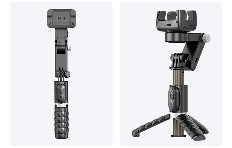 Gimbal Estabilizador Q18 Handheld Telefone Móvel Selfie Vara, Holder Fill Light, Bluetooth para Huawei, Xiaomi, iPhone, Siga o Modo de Tiro