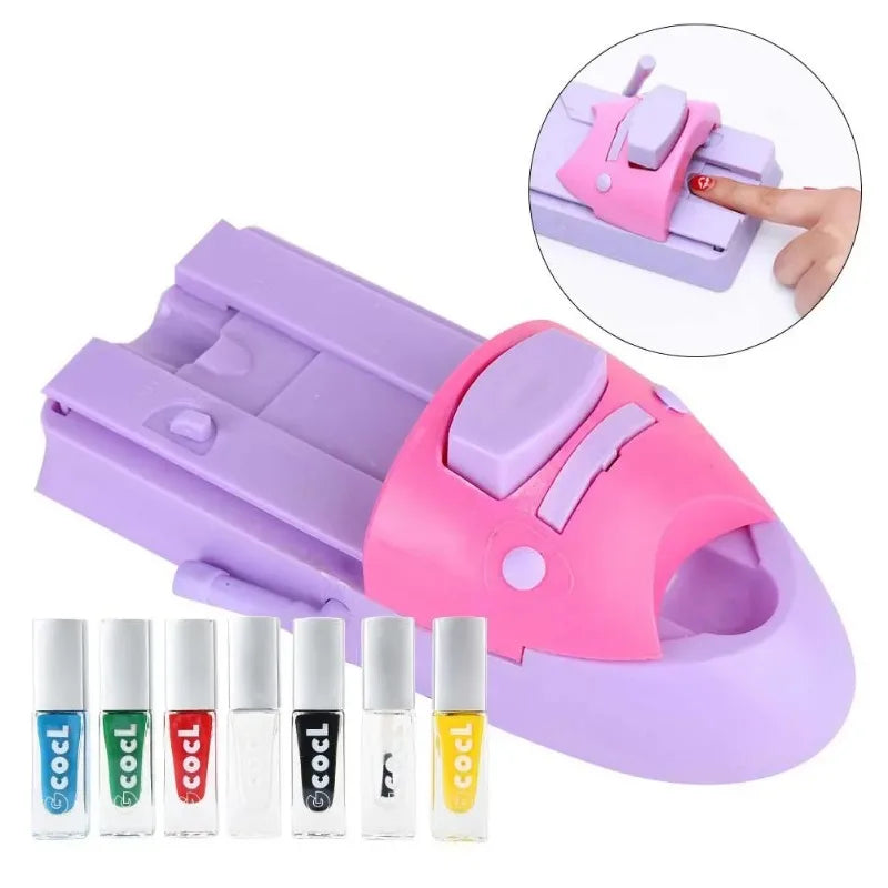 Conjunto elegante digital impressora de arte para unhas impressão stamper para manicure kit completo!