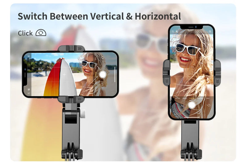 Gimbal Estabilizador Q18 Handheld Telefone Móvel Selfie Vara, Holder Fill Light, Bluetooth para Huawei, Xiaomi, iPhone, Siga o Modo de Tiro