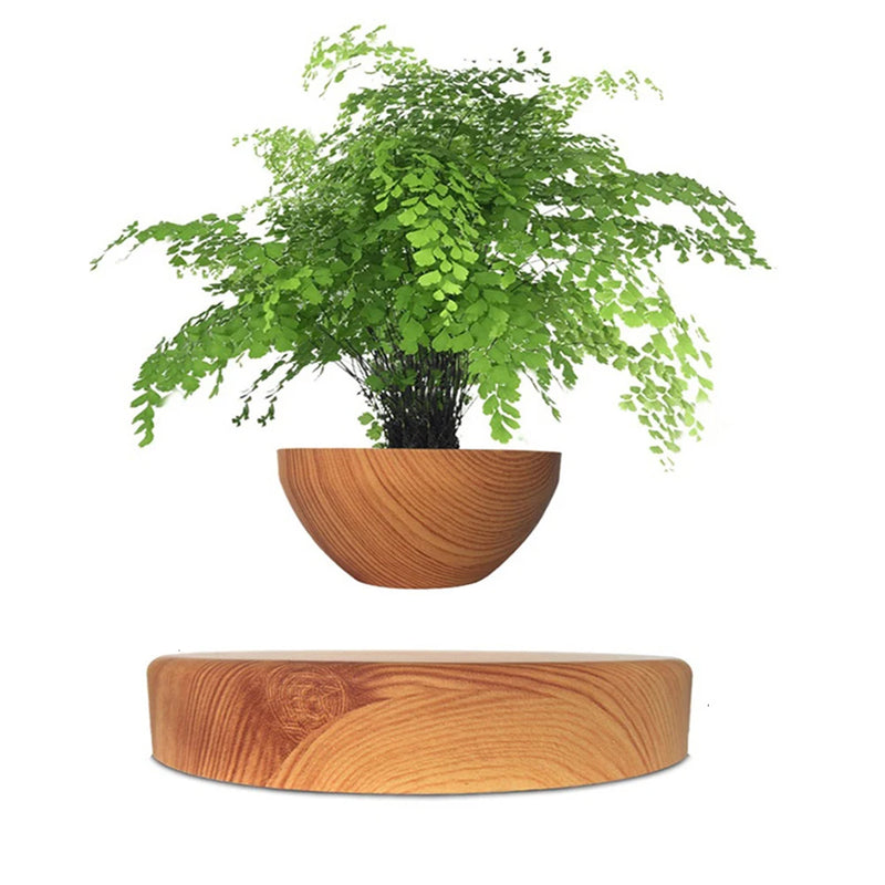 Pote De Bonsai De Ar com Levitação Magnética, Flor De Suspensão,  Vaso Flutuante com Rotação, Decoração De Mesa