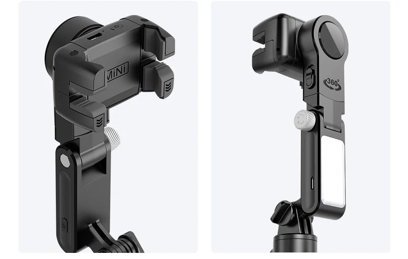 Gimbal Estabilizador Q18 Handheld Telefone Móvel Selfie Vara, Holder Fill Light, Bluetooth para Huawei, Xiaomi, iPhone, Siga o Modo de Tiro