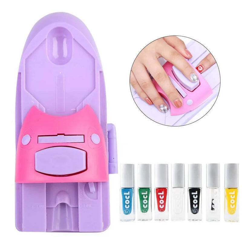 Conjunto elegante digital impressora de arte para unhas impressão stamper para manicure kit completo!